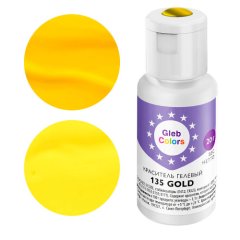 Краситель пищевой гелевый водорастворимый GLEB (CAKE) COLORS 135 Gold 20 г CC135G