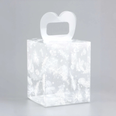 Коробка для сладостей прозрачная "Морозные веточки" 12х12х15 см 10407777