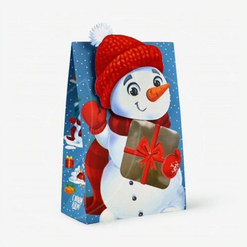 Коробка для сладостей "Снеговик" 15х7х22 см 4810365