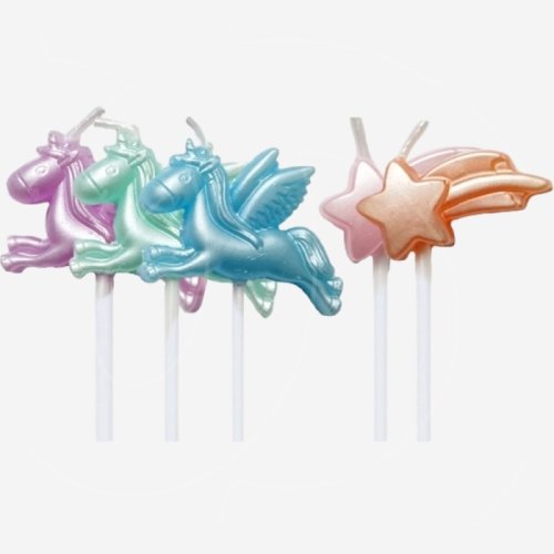 Свечи декоративные "Летящий единорог" 6 см 620225