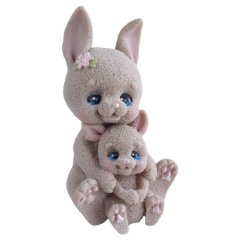 Фигурка из шоколадной глазури "Кролик мама с малышом" 