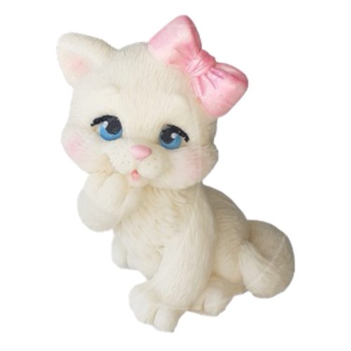 Фигурка из шоколадной глазури 3D Кошка с бантиком ГФК002