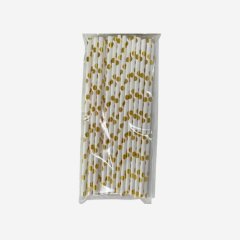 Бумажные трубочки "Золотые круги" 19,5 см 