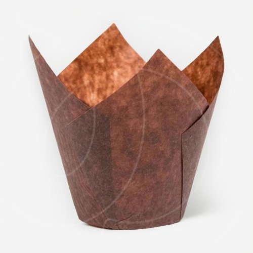 Капсула тюльпан Коричневая D50 H80 мм 100 шт TULIP B 50*80 E   716050B_R1, б-31